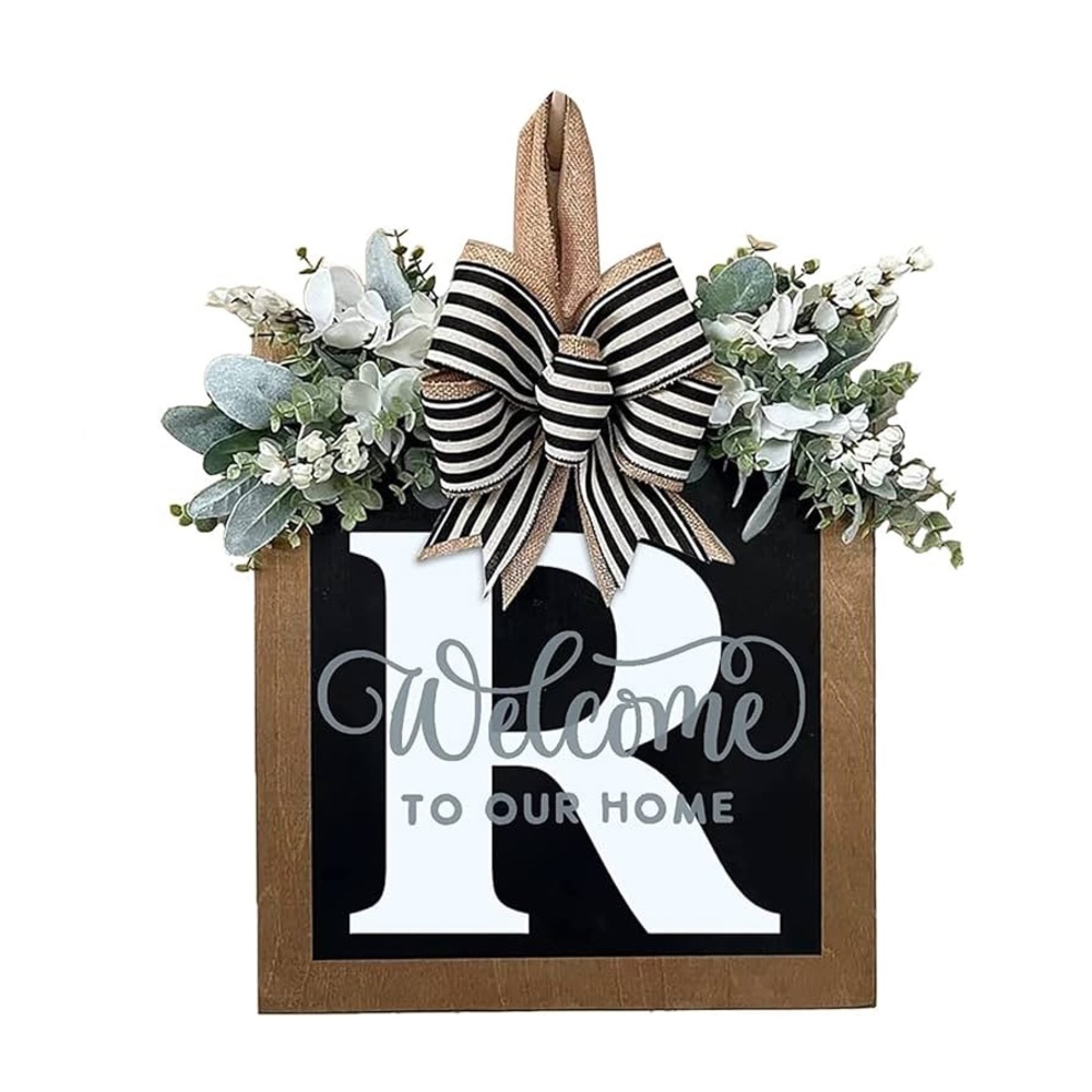 Welcome Sign with Floral and Bow